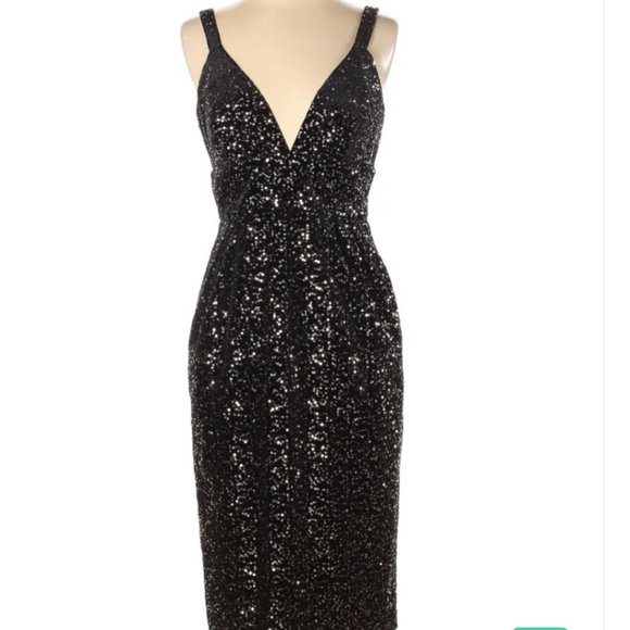 Jill Stuart Dresses & Skirts - NWT Jill Stuart black velvet sequined dress size 4